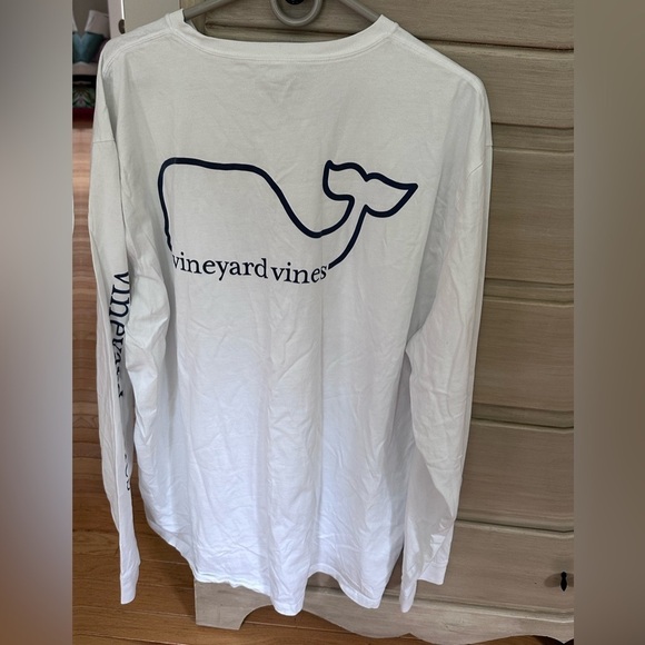 Vineyard Vines Other - VINEYARD VINES WHALE Spell Out TEE SHIRT SIZE 2XB - 2 EXTRA BIG - White Navy